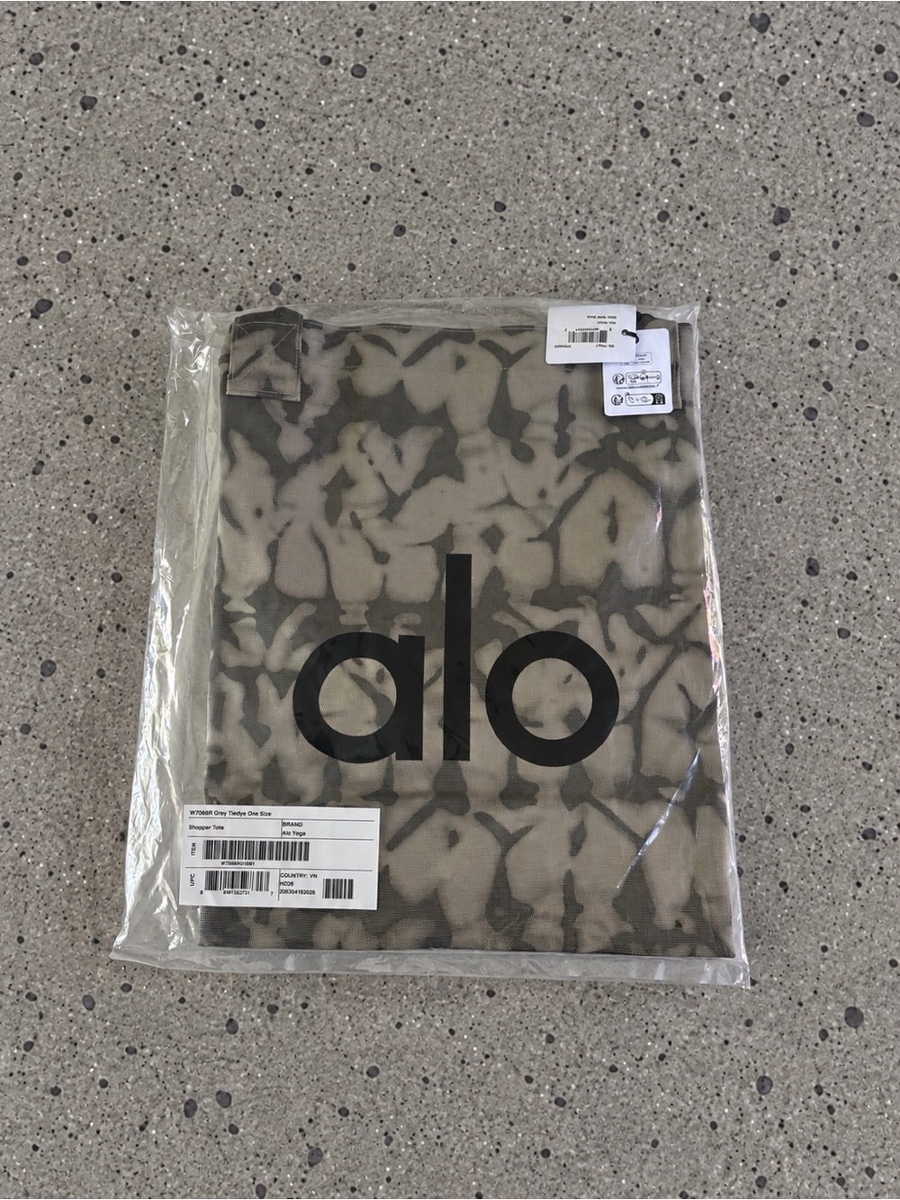 Alo Yoga Oversized Bag Tote Grey Tiedye One Size NWT❤️